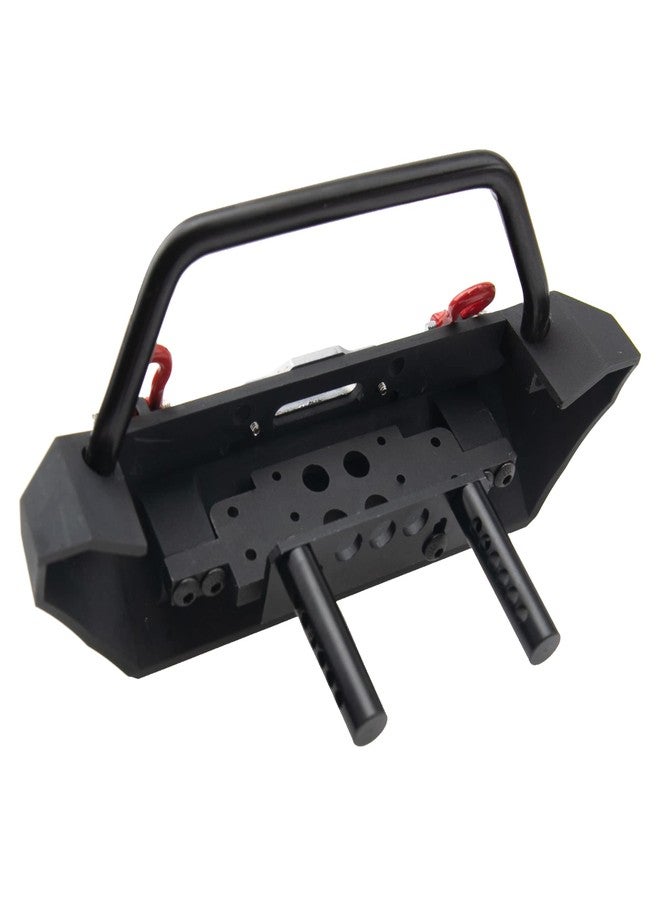 Share Goo مصد أمامي معدني من ShareGoo مع مقطورة سحب متوافق مع سيارات Axial SCX10 90046 90047 و Traxxas TRX-4 و Redcat Gen8 1/10 RC Crawler (مصد أمامي) - Image 5